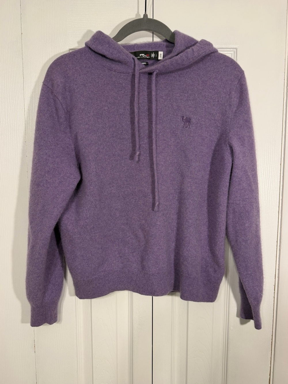 RLX Ralph Lauren Washable Cashmere Hoodie L Purple